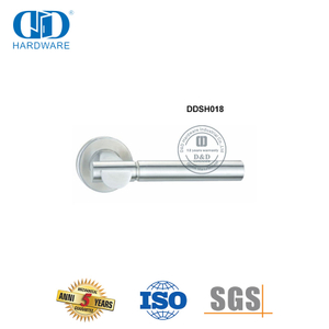 Composite Door Hardware Stainless Steel 304 Solid Tubular Lever Handles-DDSH018-SSS