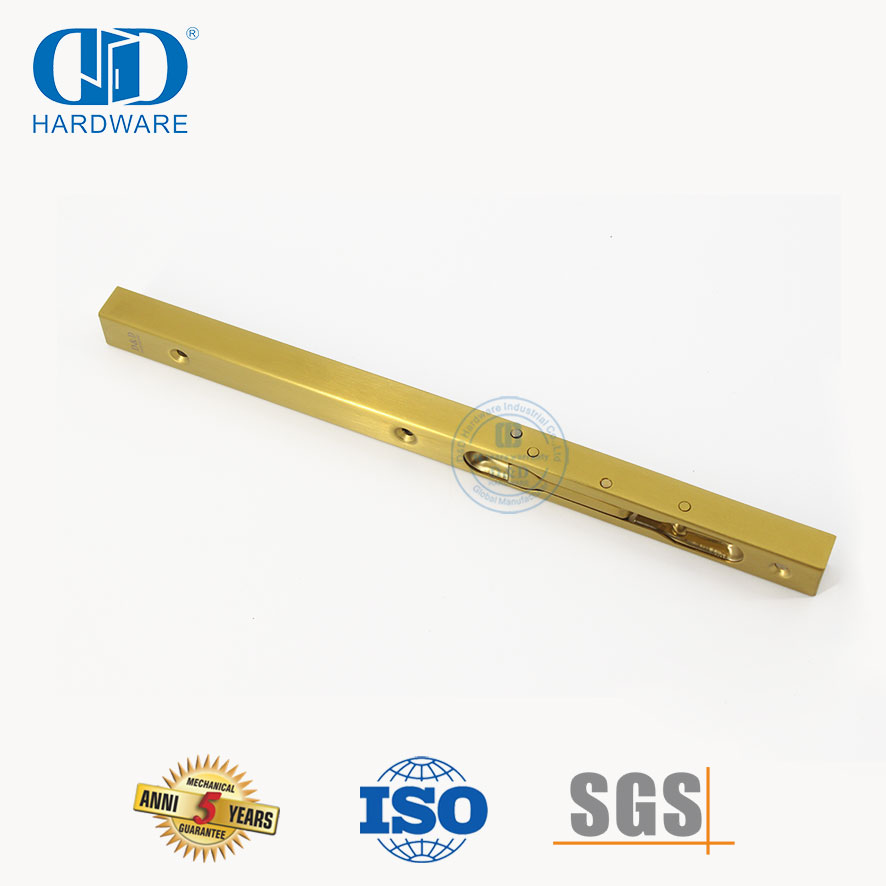 Decorative Hardware Satin Brass Wooden Door Security Flush Bolt-DDDB008-SB