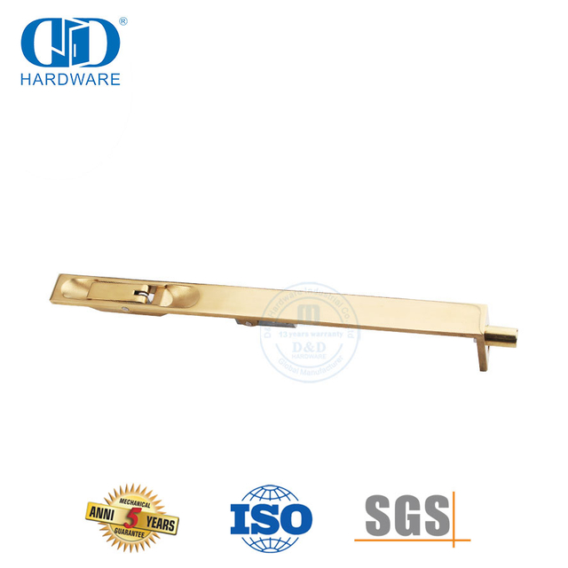Solid Brass L Shape Flush Bolt for Timber Door-DDDB004-SB