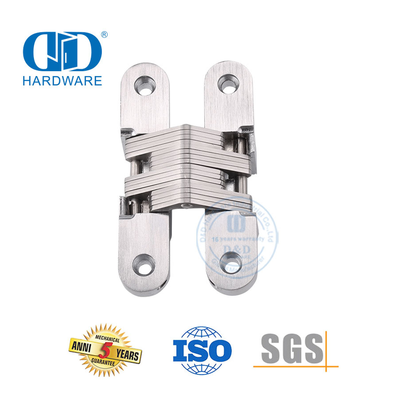 Zinc Alloy Satin Nickel Concealed Hidden Door Hinge for outside Door