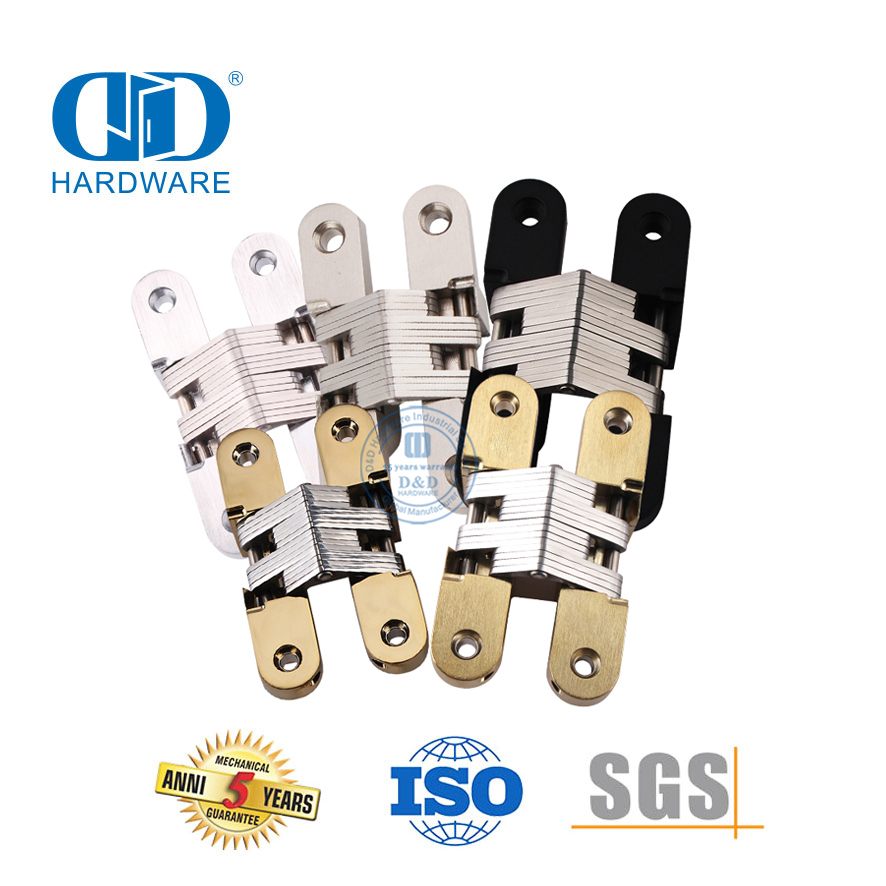 China Supply Zinc Alloy 3D Concealed Hidden Cross Soft Closing Quiet Adjusting 180 Degree Commercial Steel Timber Hinge-DDCH008-G120