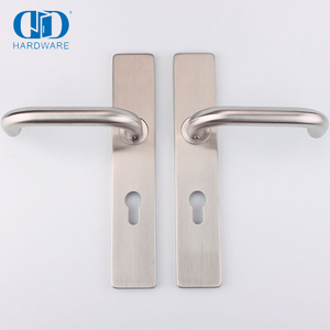 EN 1906 Stainless Steel 304 Door Lever Handle with Plate-DDTH001-SSS