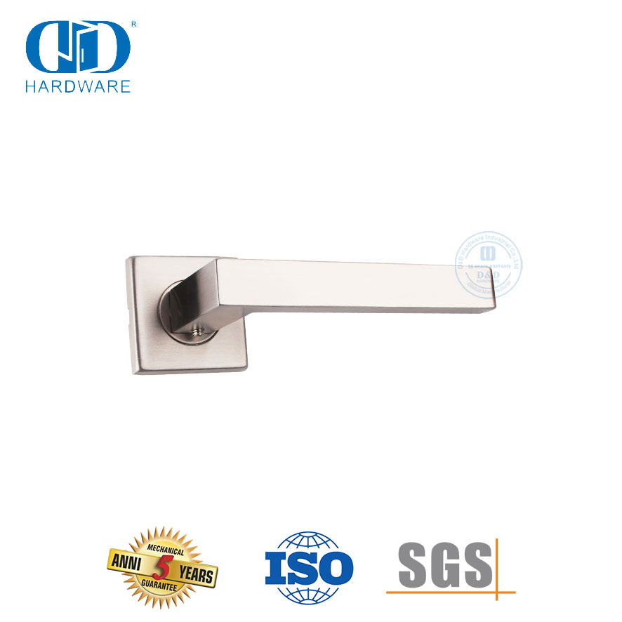 Passage Hallway Door Hardware Satin Finish Square Lever Handles-DDTH020-SSS