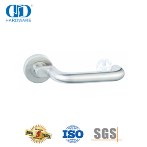 Stainless Steel Double Sided Lever Hotel Entrance Tubular Door Handles-DDTH024-SSS