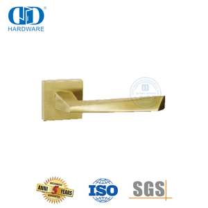 Satin Brass Finish Stainless Steel Triangular Tubular Solid Door Handle-DDSH056-SB