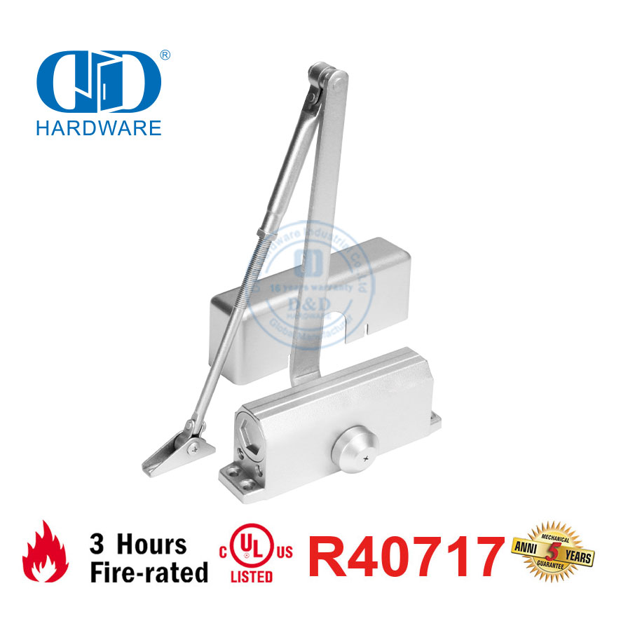 Heavy Duty Hot Selling 80-120KG 1250mm CE UL 10C Listed Fire Rated Door Closer-DDDC032