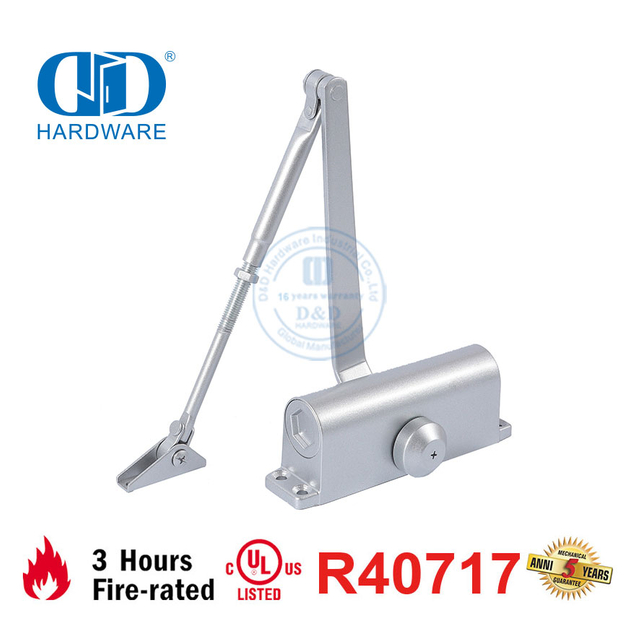 High Quality 25-45KG 850mm Light Duty CE UL 10C Listed Fire Rated Door Closer For Commercial Residential Use-DDDC037