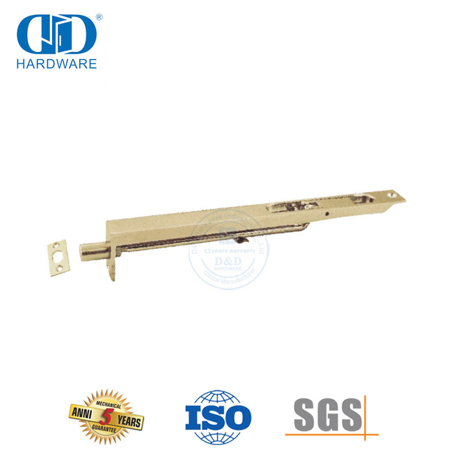 High Quality Brass Door Fitting Flush Bolt for Wooden Door-DDDB003-SB