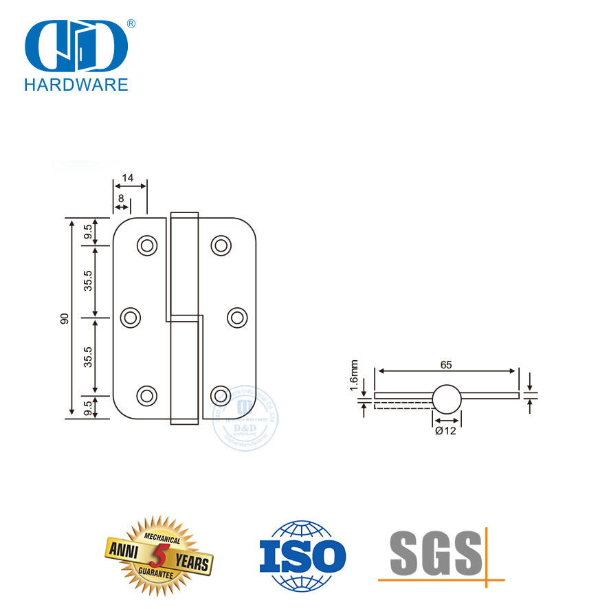 Stainless Steel Main Door Hardware Hardware Lift-off Hinge-DDSS020