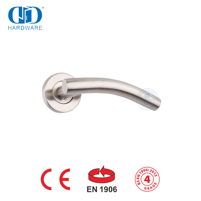 SUS 304 Round Rosette Tube Lever Handles with EN 1906 Certification-DDTH005-SSS