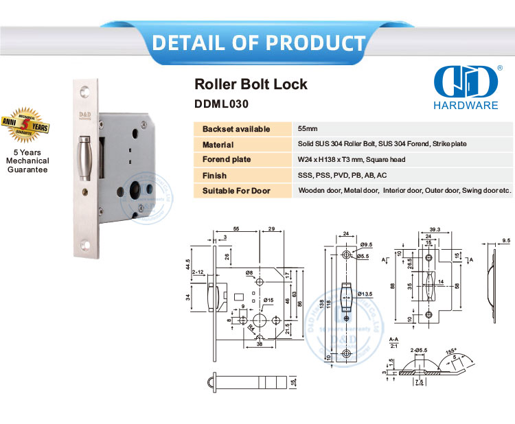 Roller Bolt Lock