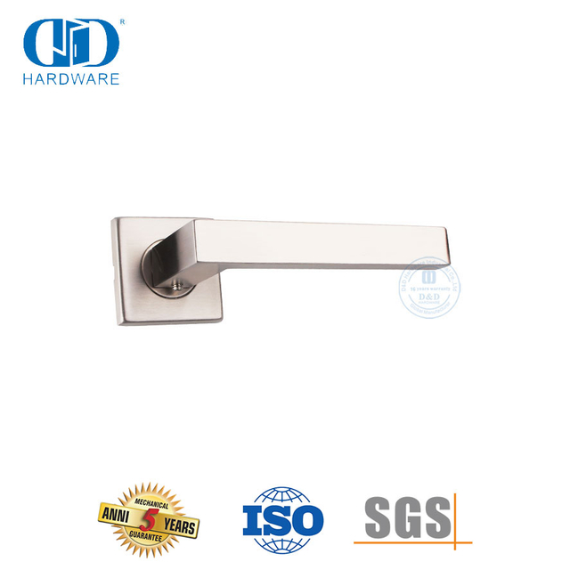 Passage Hallway Door Hardware Satin Finish Square Lever Handles-DDTH020-SSS