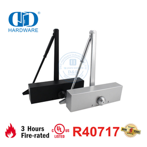 ANSI UL 10C 3 Hours Fire Prevention Satin Matt Black Door Closer-DDDC021BC