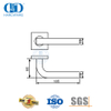 Household Hardware Accessories Stainless Steel Square Rosette Tube Lever Door Handle-DDTH044-SSS