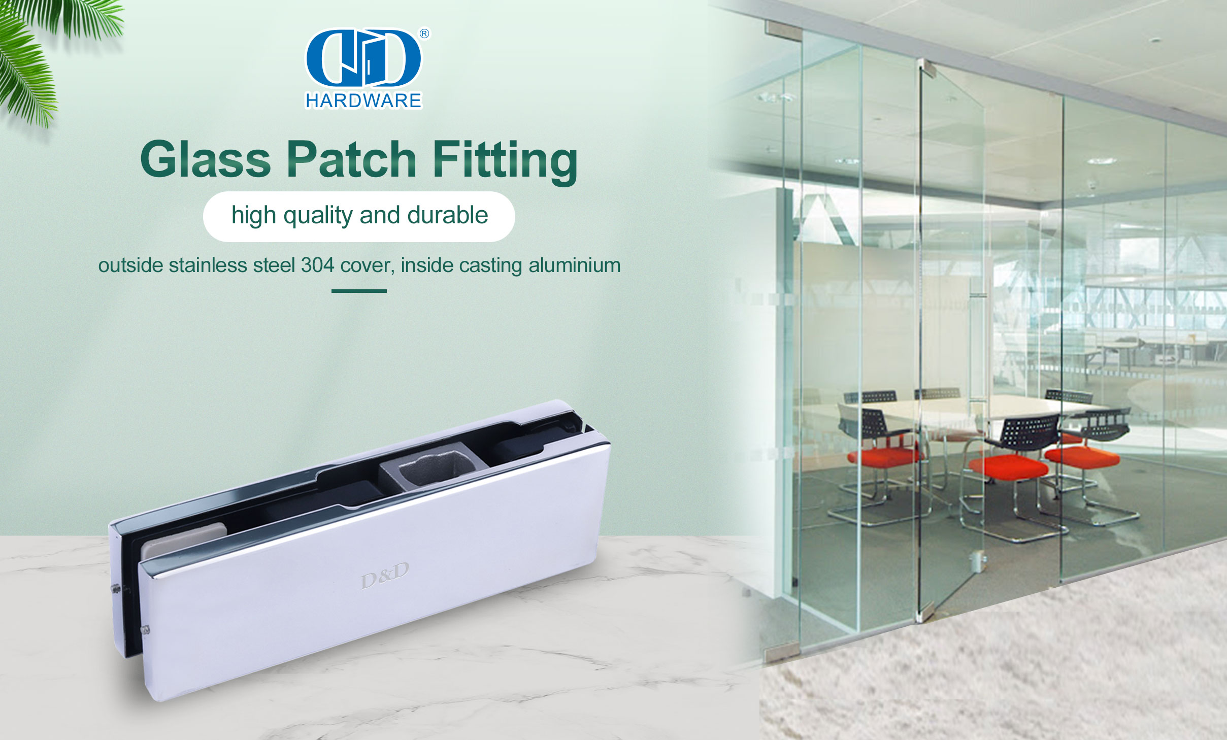 10-12mm Glass Door Patch Fitting 