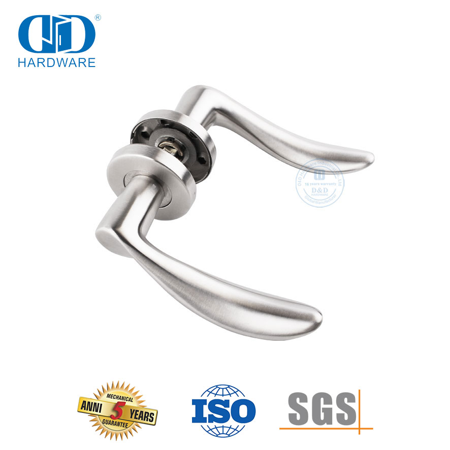 Main Door Hardware SS 316 Wave Type Solid Lever Handle-DDSH006-SSS