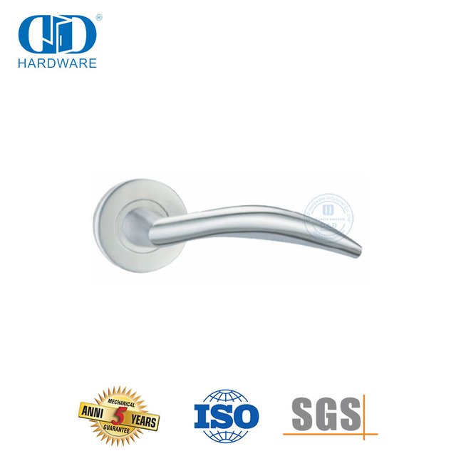Stainless Steel Europe Type Privacy Internal Door Solid Lever Handle-DDSH007-SSS