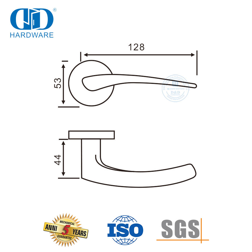 Stainless Steel Precision Casting Tubular Lever Type Door Handle-DDSH013-SSS