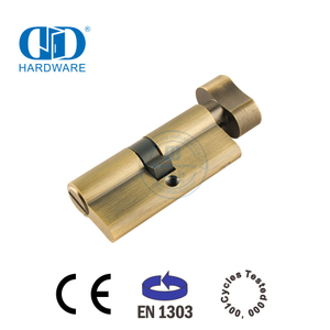 Antique Brass Euro Profile EN 1303 Toilet Door Cylinder for Mortise Lock-DDLC007-70mm-AB