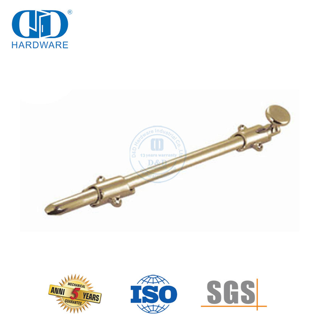 Solid Brass Wooden Door Surface Mounted Straight Type Flush Bolt-DDDB009