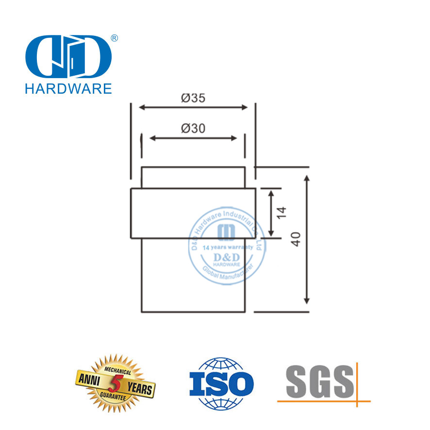 Stainless Steel Safety Door Hardware Door Stop Holder for Floor-DDDS010-SSS