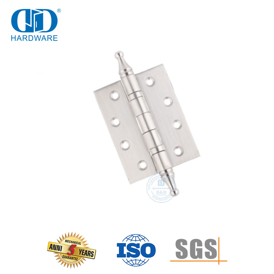 Wooden Door Hardware Stainless Steel Hinge with Crown Tip-DDSS034-B