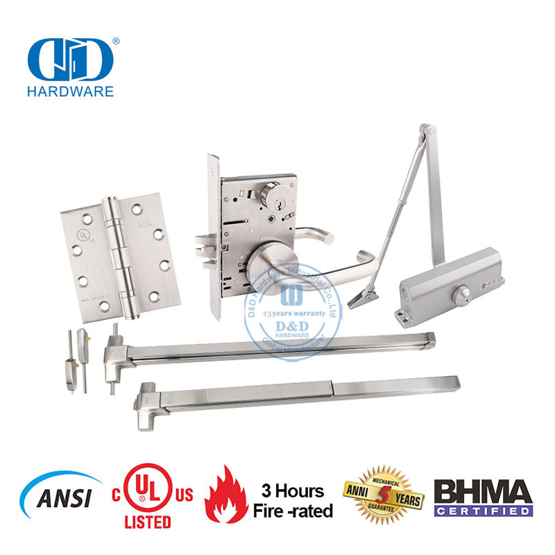 UL Emergency Commercial Door Hardware Panic Bars Lock