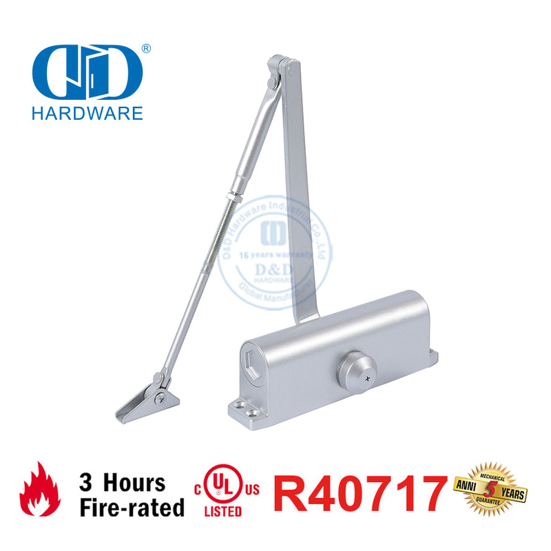 Widely Use 1100mm 60-85KG CE UL 10C Listed Fire Rated Heavy Duty Adjustable Speed Door Closer-DDDC039