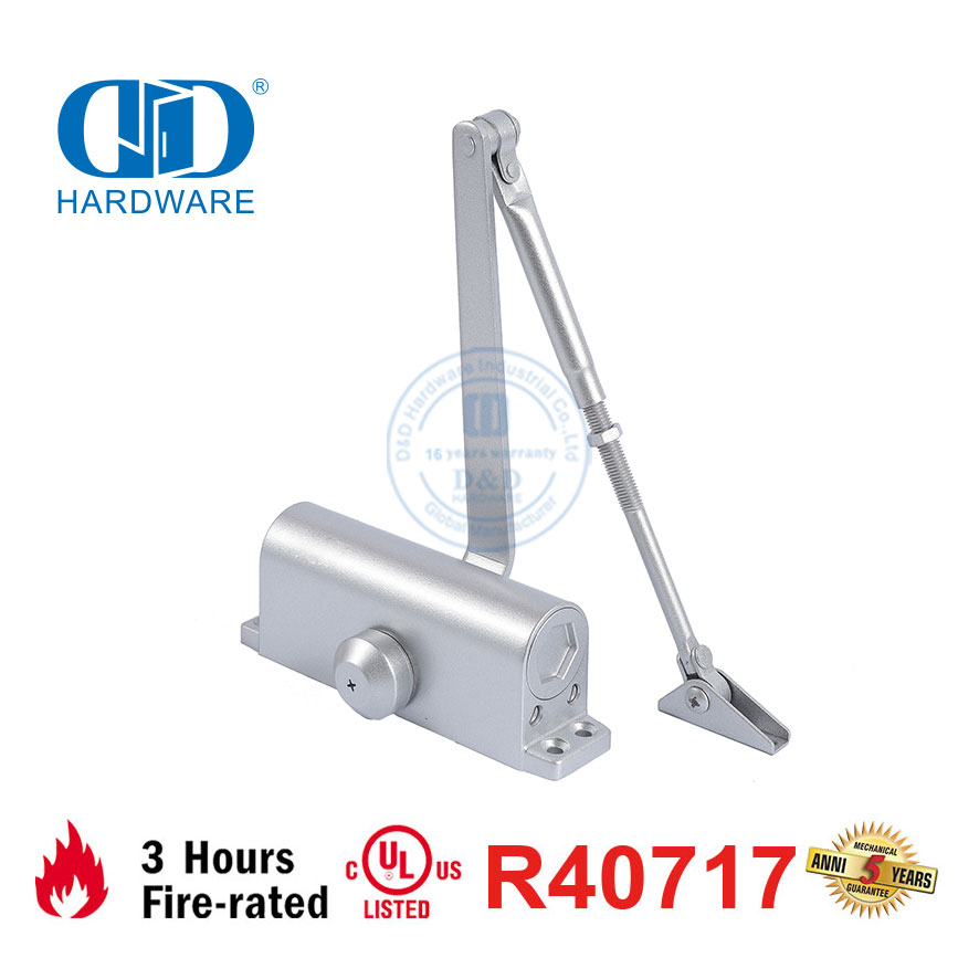 For Commercial Residential Use 40-65KG 950mm Light Duty CE UL 10C Listed Fire Rated Door Closer-DDDC038