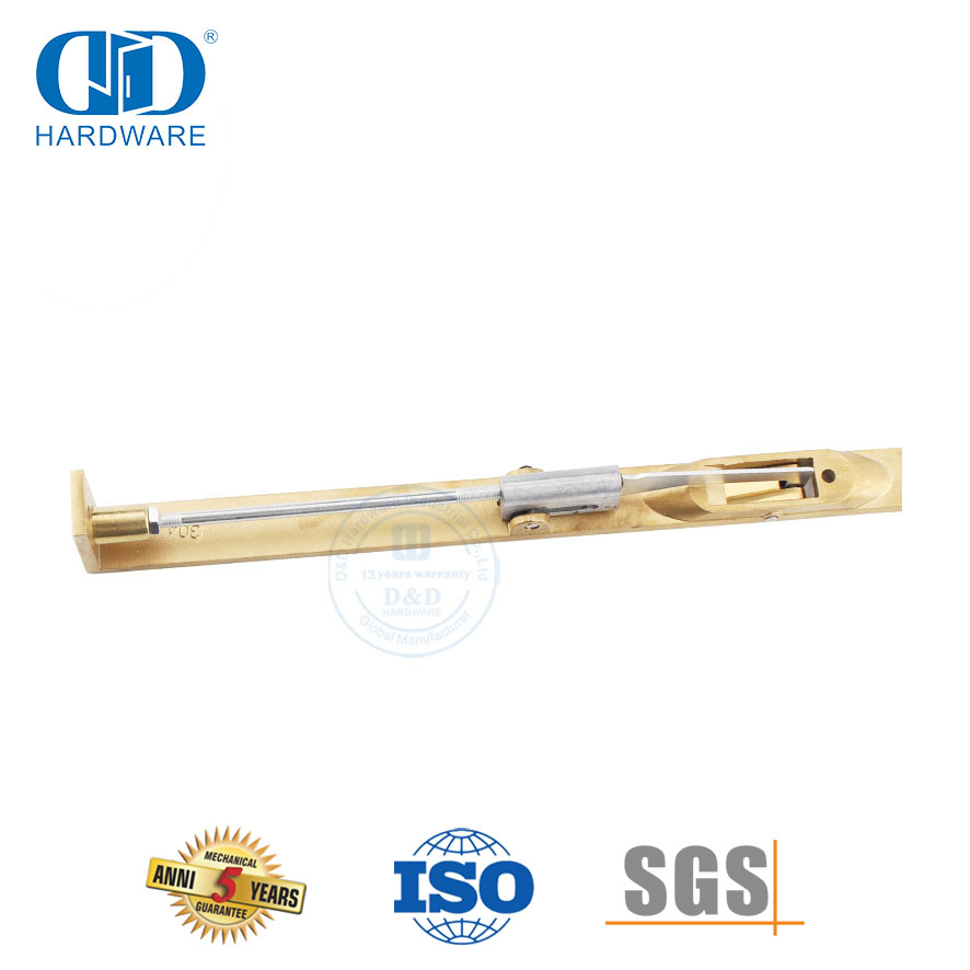 Solid Brass L Shape Flush Bolt for Timber Door-DDDB004-SB