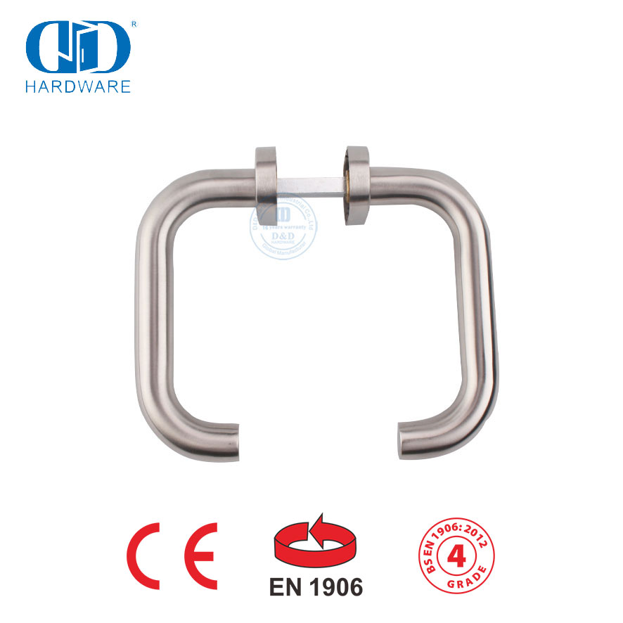 External Door Accessories Stainless Steel Elliptical Escutcheon Hollow Lever Handle-DDTH001-SSS