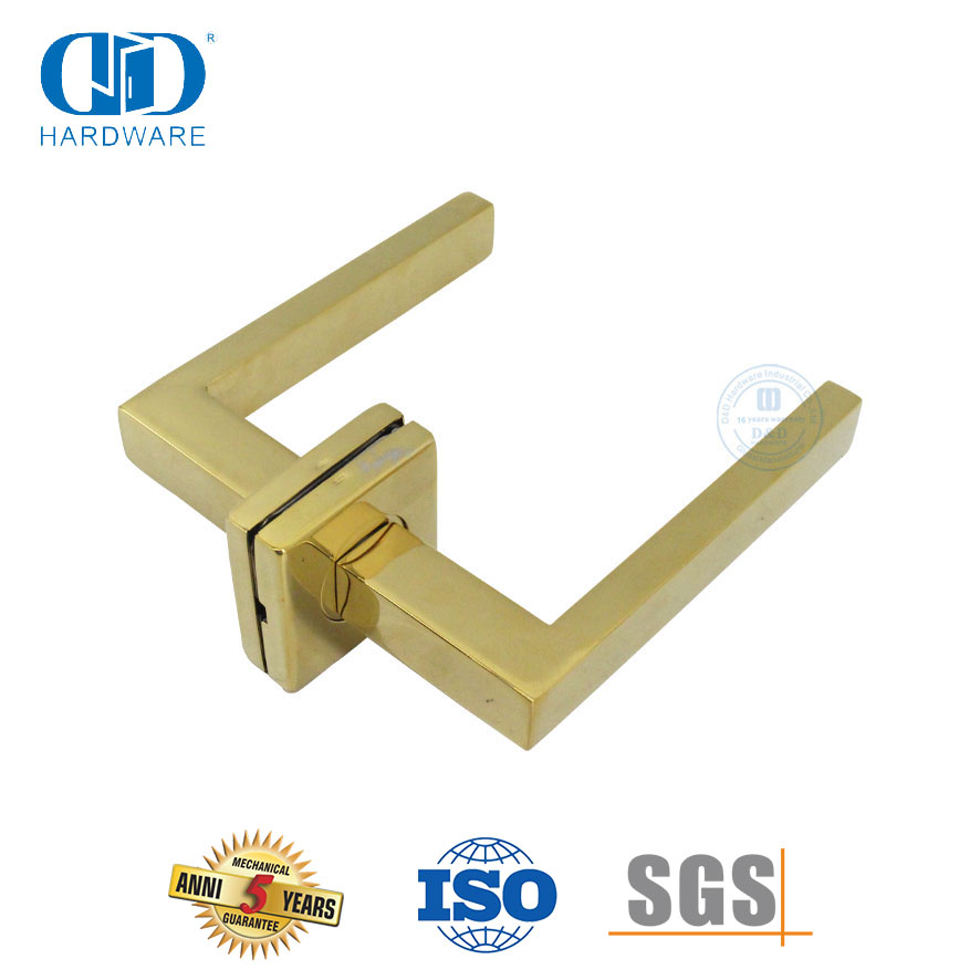 Polished Brass PVD Finish High Quality Durable Door Lever Handles-DDTH020-PB-PVD