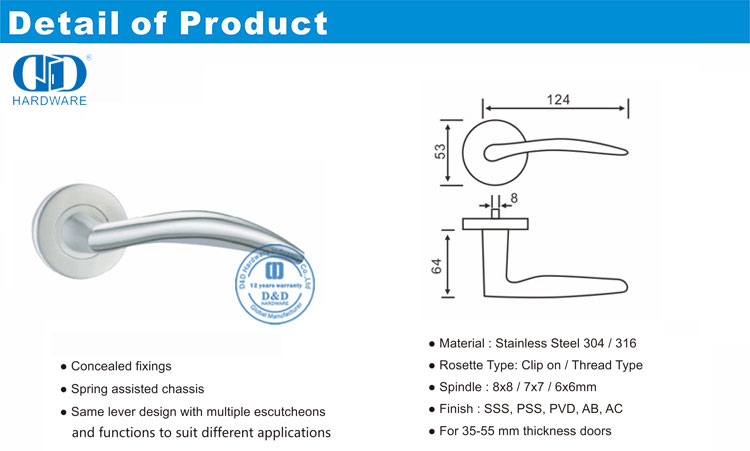 Solid Lever Handle