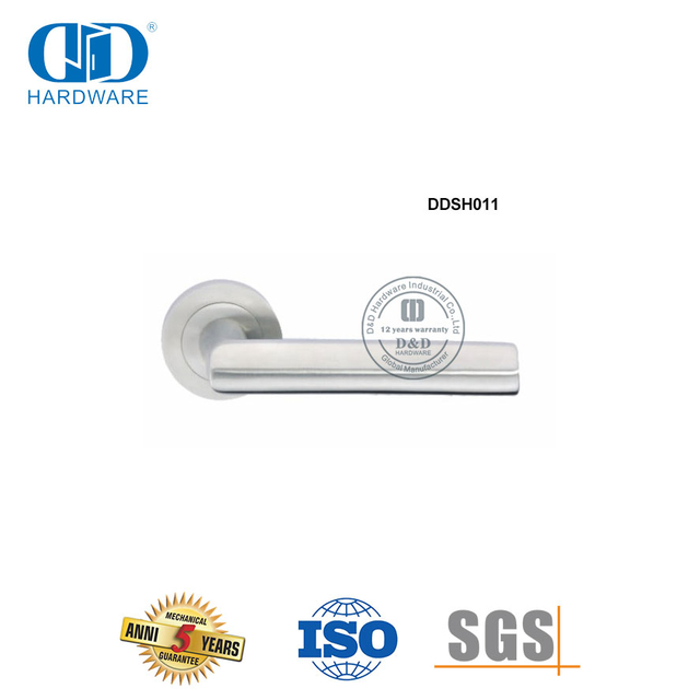 Solid Stainless Steel Office Main Door Lever Type Door Handles-DDSH011-SSS