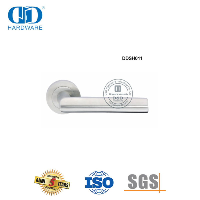 Solid Stainless Steel Office Main Door Lever Type Door Handles-DDSH011-SSS