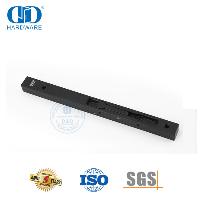 Matt Black Stainless Steel Timber Door Accessories Box Type Flush Bolt-DDDB008-MB