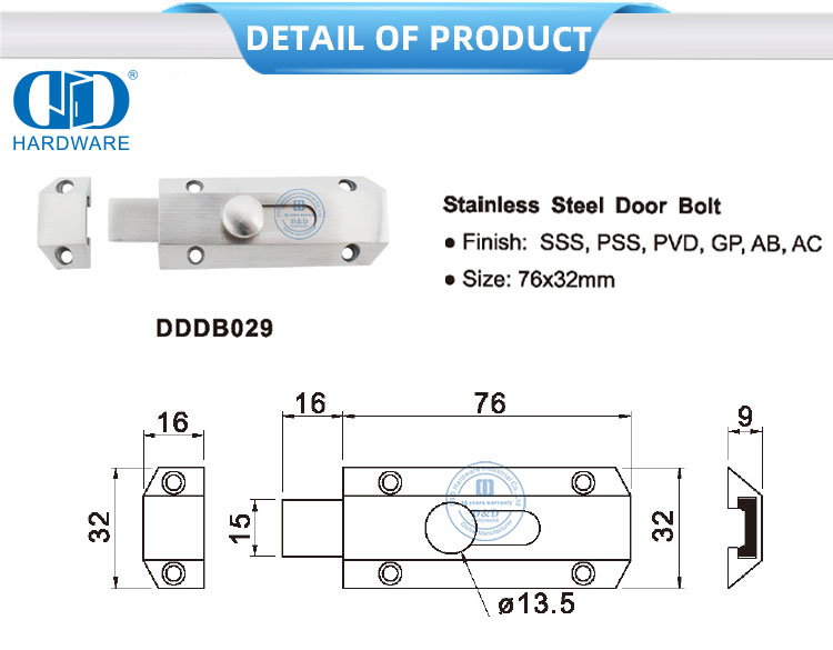 Door Latch Lock Bolt