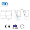 High Quality EN 1303 Door Hardware Accessories Mortise Lock Cylinder-DDLC003-80mm-MB