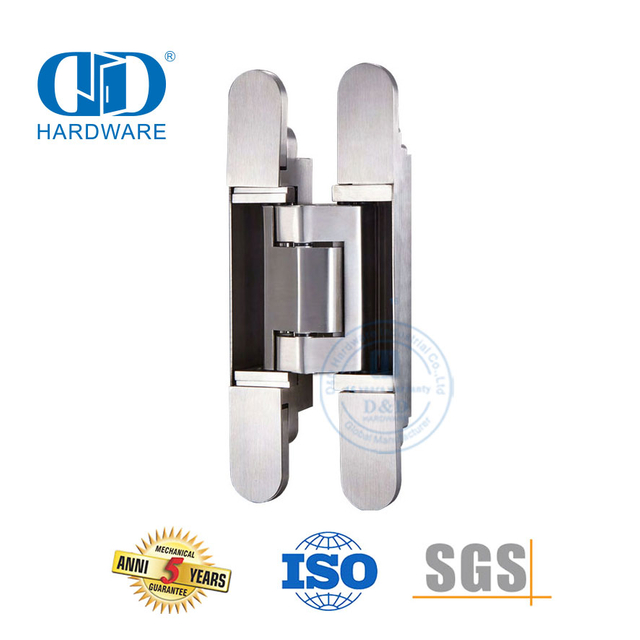 Stainless Steel 180 Degree 3D Adjustable After Installed Hidden Door Hinge-DDCH018