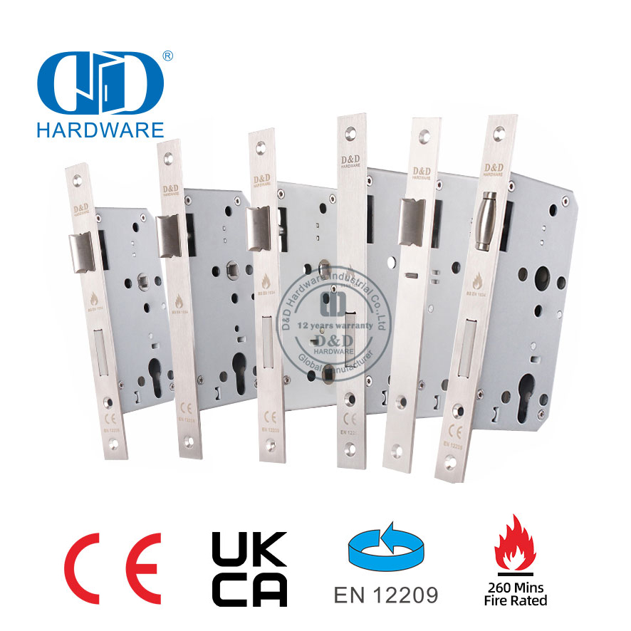 European Style BS EN12209 Fire Rated Main Door Mortise Sash Lock