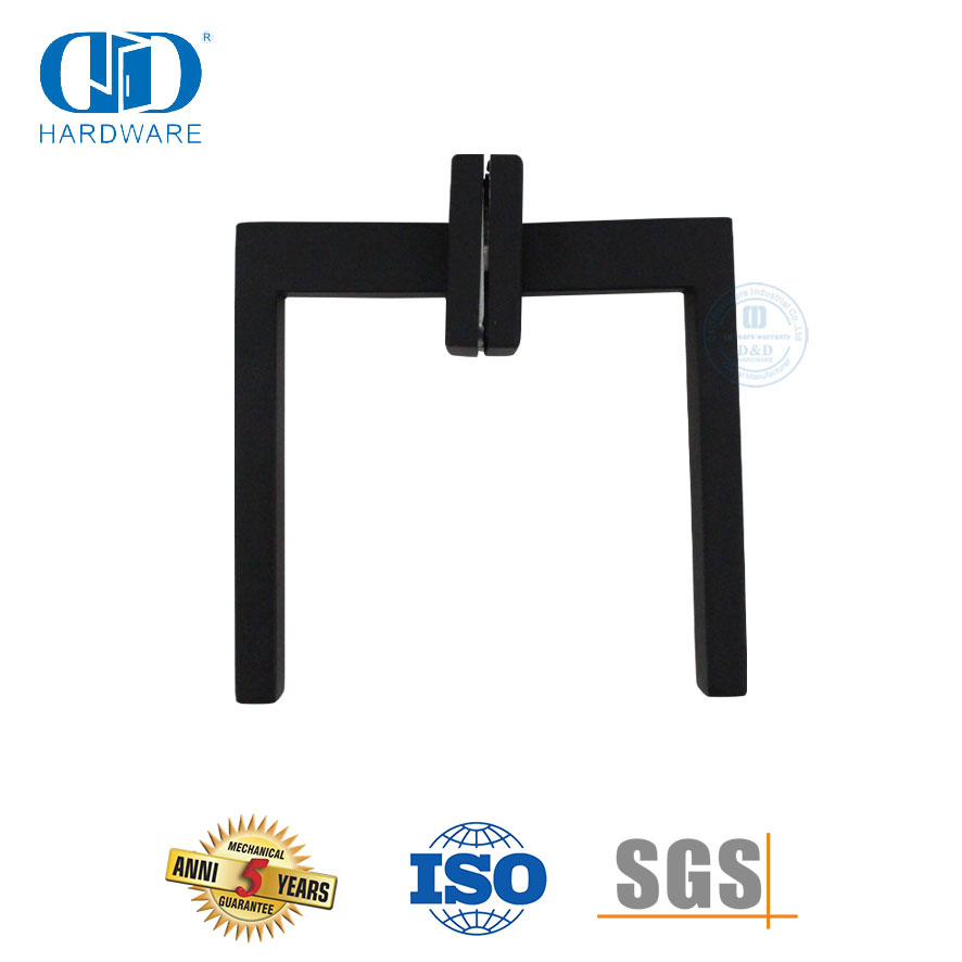Good Quality Modern Design Matt Black Square Rosette Door Handles-DDTH020-MB