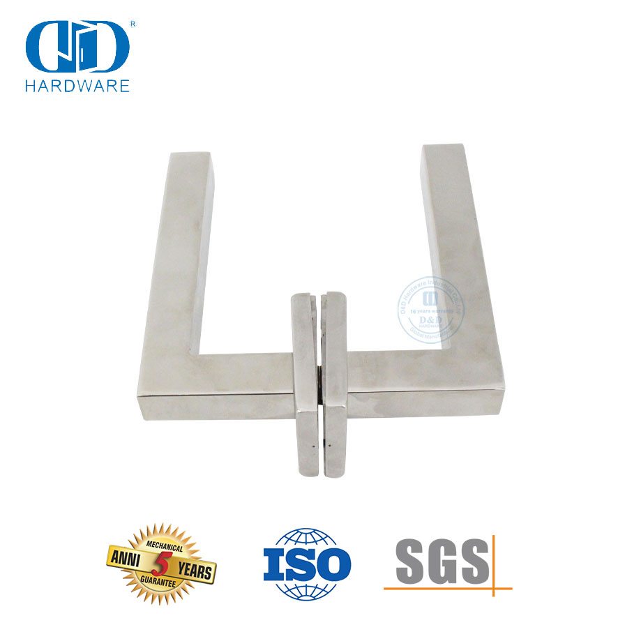 Polished Stainless Steel Square Direct Lever Handle for Exterior Door-DDTH019-PSS