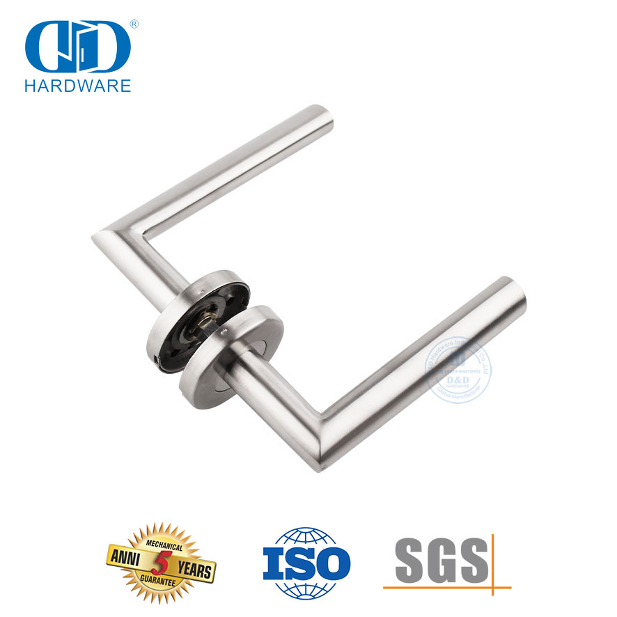 Stainless Steel Modern New Design Oval Tubular Lever Door Handles-DDTH026-SSS