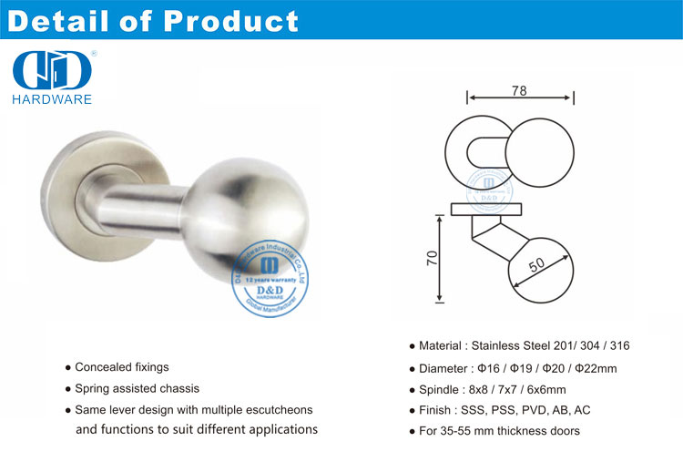 Orbicular Knob Lever Handle