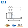 Simple Elegant Design Main Door Hardware Flat Tubular Lever Handle-DDTH041-SSS