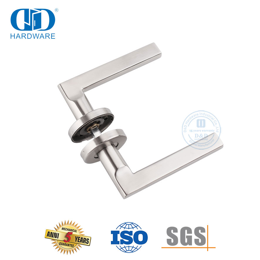 Euro Style Door Accessories Solid Lever Handle for Aluminum Door-DDSH023-SSS