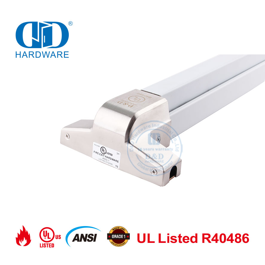 UL Door Hardware Vertical Rod Fire Rated Exit Touch Bar-DDPD006-SSS