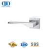 Stainless Steel Square Rosette Apartment Building Solid Lever Door Handle-DDSH048-SSS