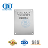 Fire Door Signature Square Type Fire Door Kept Closed Stainless Steel Sign Plate Public Washroom Toilet Door Signature Plate-DDSP010