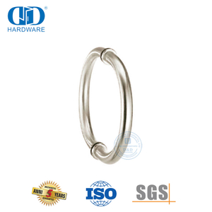 Customized Special Circular Shape Stainless Steel Shower Room Office Building Tempered Glass Door Handle-DDPH008